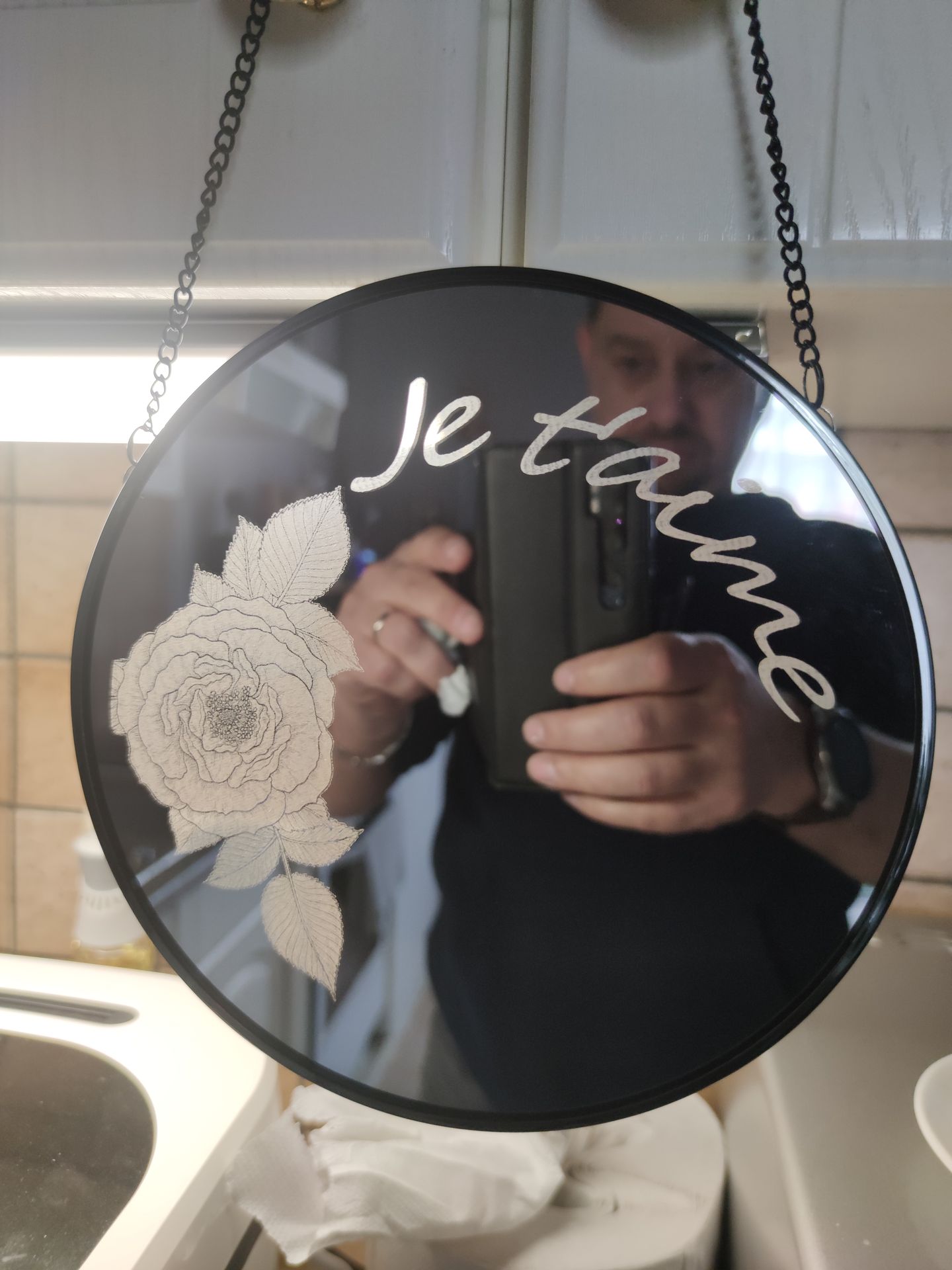 miroir gravé