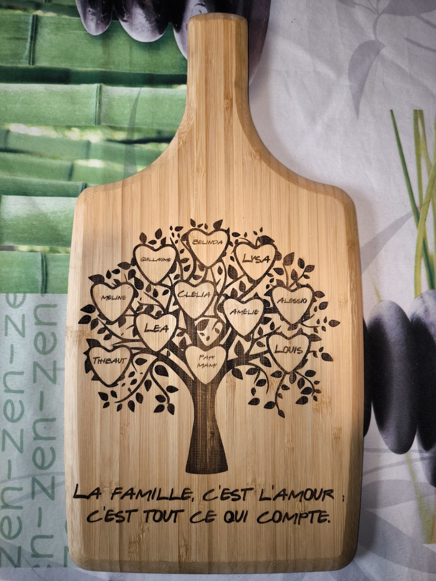 planche découpé arbre généalogique 