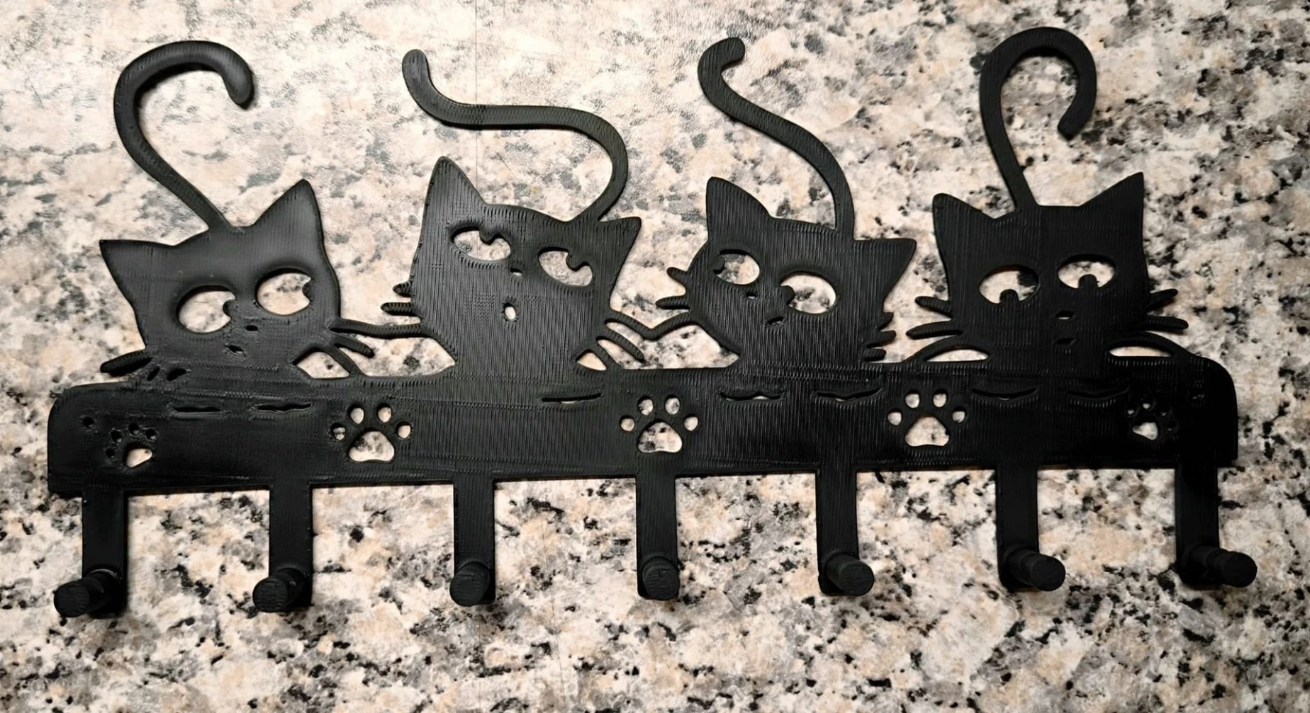porte clef murale chat
