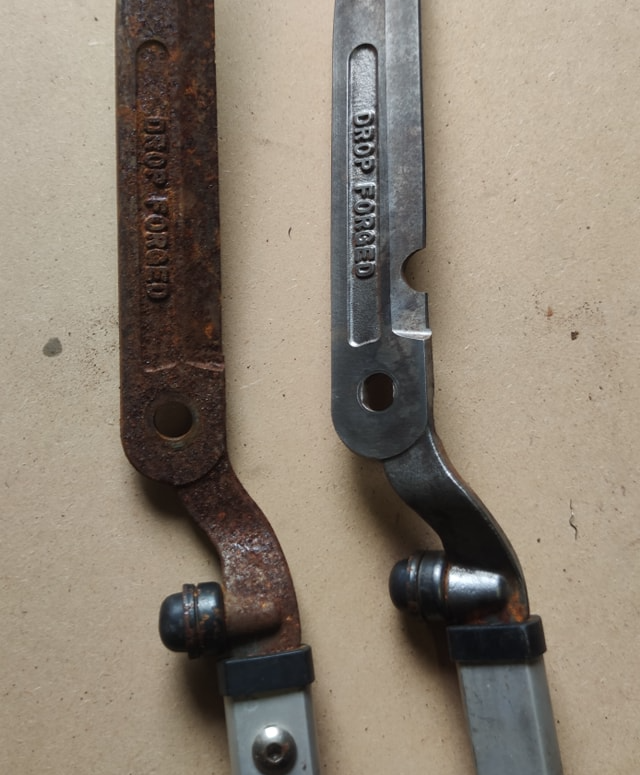 cisaille en cours de restauration