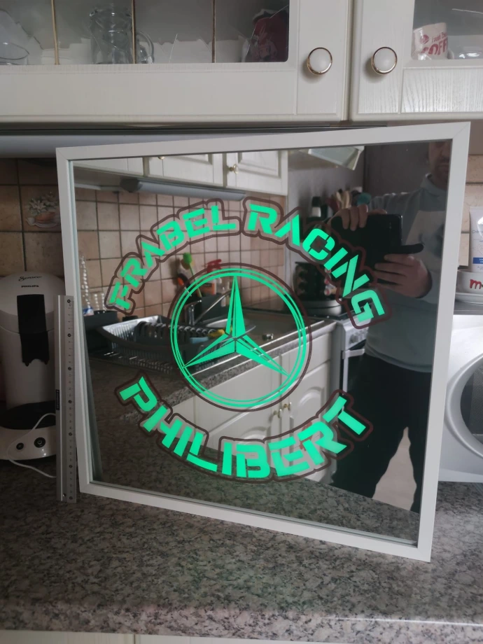 lampe led miroir 50/50 cm