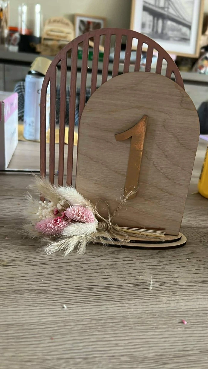 numéro de table décoratif