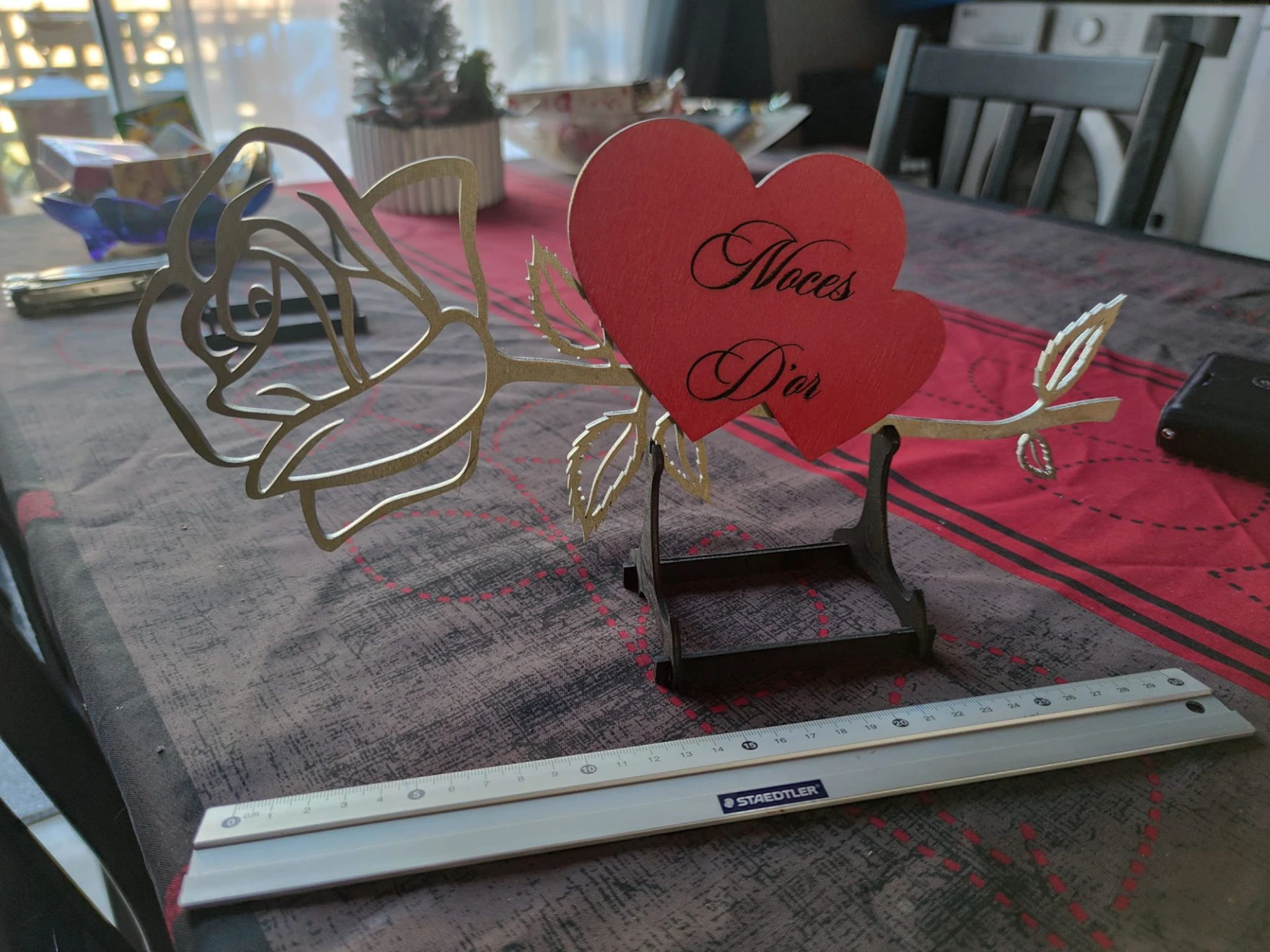 rose bois anniversaire mariage