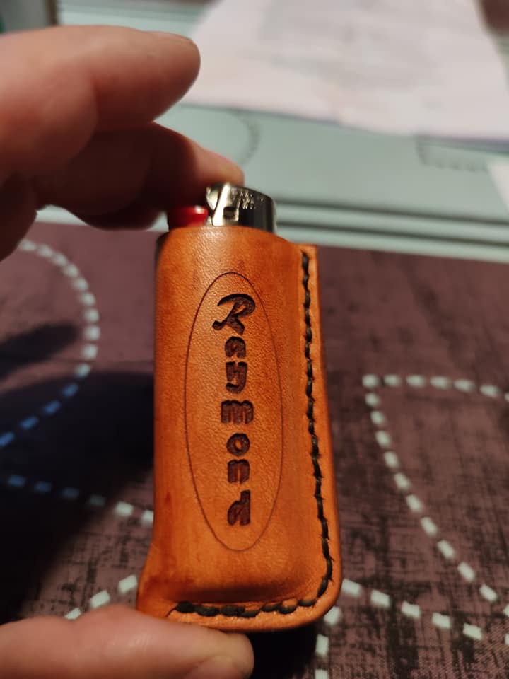 etui briquet cuir perso